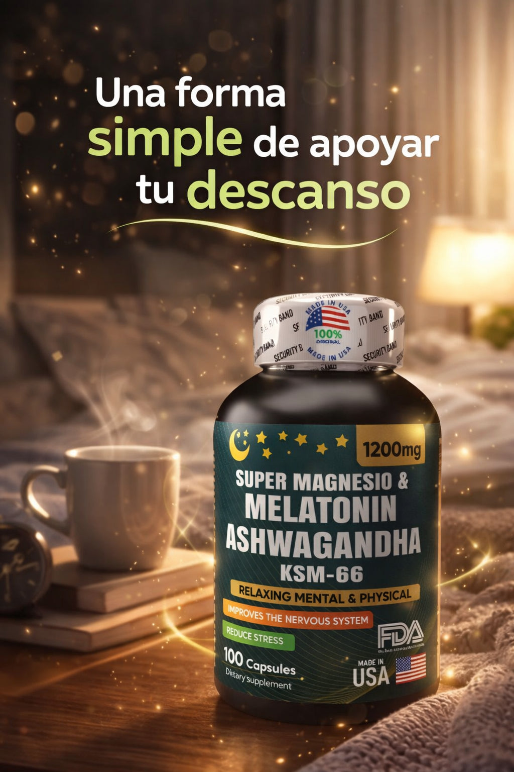 SUPERMAGNESIO Y MELATONIN + ASHWAGANDHA